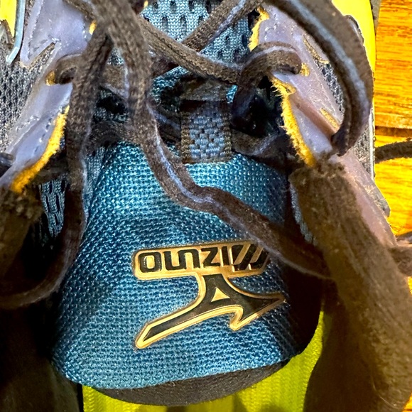 MIZUNO MENS WAVE RIDER 20 BLUE AND WHITE RUNNING SHOES SIZE 13 - Picture 3 of 8